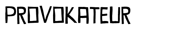 Provokateur font preview
